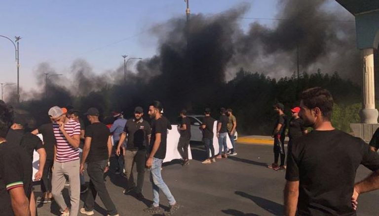 عناصر تقطع مناطق حيوية في بغداد احتجاجاً على نتائج الانتخابات