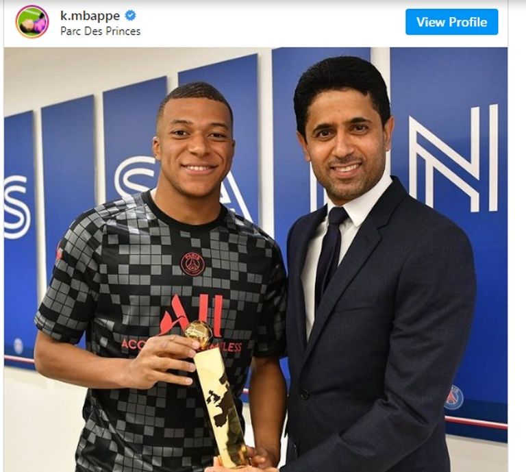 مبابي والخليفي كيليان مبابي مهاجم باريس سان جيرمان