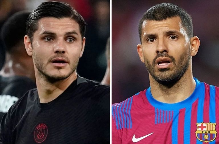 أجويرو وإيكاردي ليونيل ميسي لاعب باريس سان جيرمان