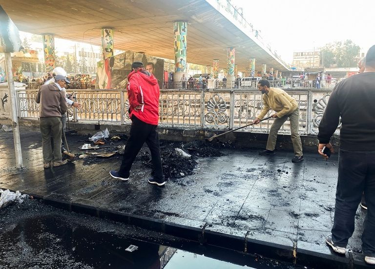 آثار تفجير دمشق المزدوج- رويترز