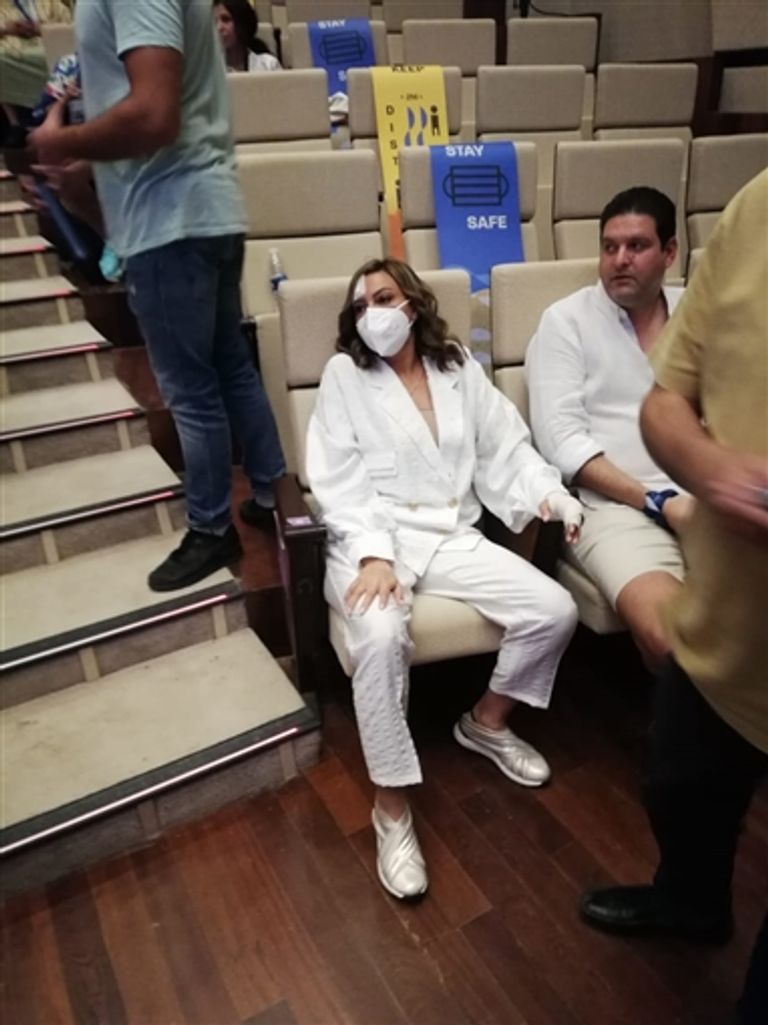 الفنانةبشرى بعد حادث الجونة