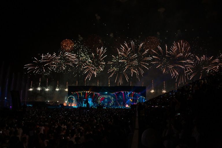 الألعاب النارية في حفل افتتاح موسم الرياض 2021 حفل افتتاح موسم الرياض 2021