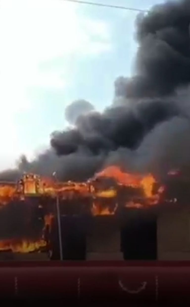 حريق سوق الكريمية بطرابلس