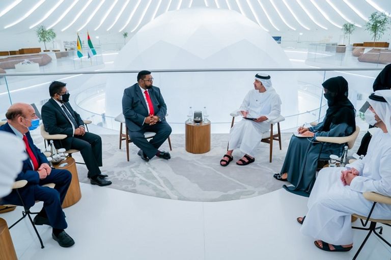 جانب من توقيع مذكرة التعاون بين الإمارات وغويانا