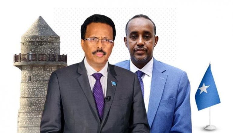الرئيس الصومالي المنتهية ولايته ورئيس الوزراء الصومالي