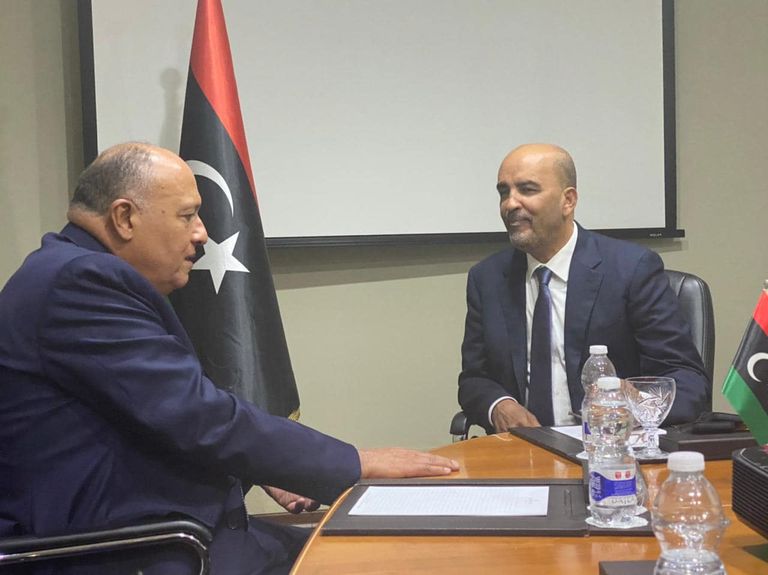 شكري وحفتر في بنغازي