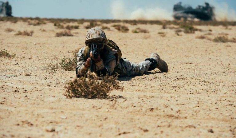 جانب من التدريب البحري المشترك بين السعودية وأمريكا