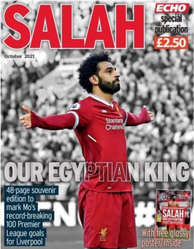 غلاف عدد ليفربول إيكو الخاص غلاف عدد صحيفة "ليفربول إيكو" الخاص عن محمد صلاح