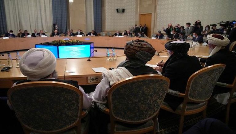 طالبان خلال مشاركتها في مؤتمر موسكو