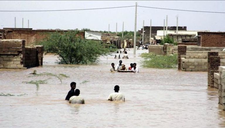 فيضانات تغمر المنازل في مدينة بور  بجنوب السودان 