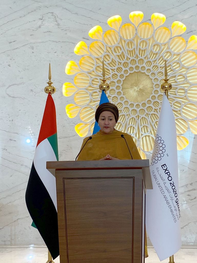 أمينة محمد نائبة الأمين العام للأمم المتحدة أمينة محمد نائبة الأمين العام للأمم المتحدة أثناء كلمتها