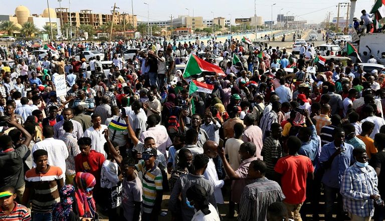 جانب من الاحتجاجات في السودان