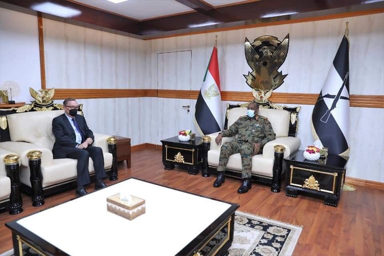 جانب من لقاء البرهان وفليتمان 