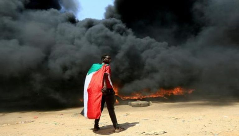 جانب من الاحتجاجات في السودان