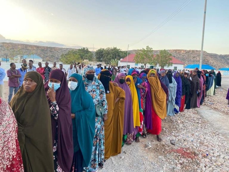 مركز اقتراع في ولاية بونتلاند