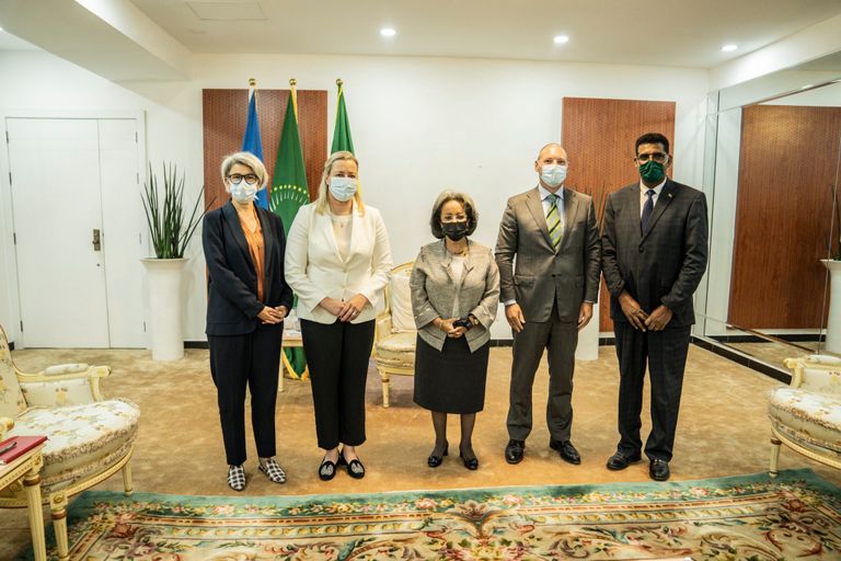 لقاء جمع وزير الخارجية الإثيوبي وجوتا أوربيلينين