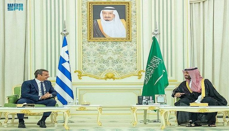 الأمير محمد بن سلمان ورئيس الوزراء اليوناني 