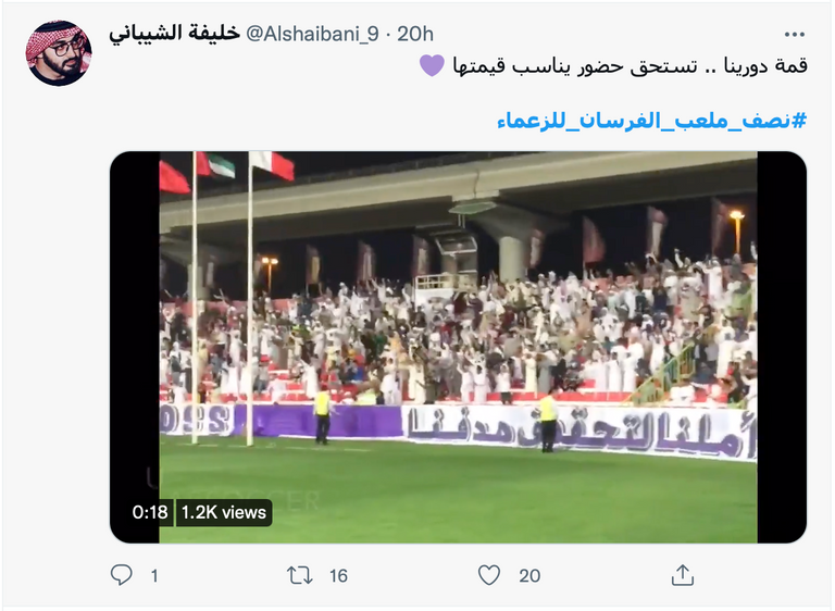 جماهير العين خلال مباراة الوصل