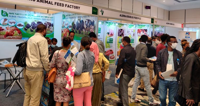 جانب من افتتاح المعرض التجاري الأفريقي