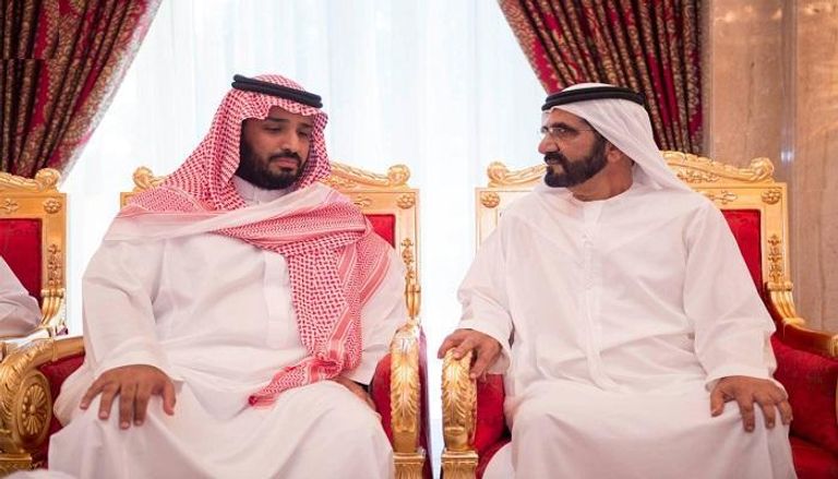 ولي العهد السعودي خلال لقاء سابق بنائب رئيس الإمارات