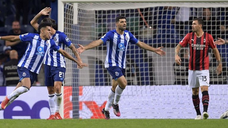 ميلان ضد بورتو في دوري أبطال أوروبا