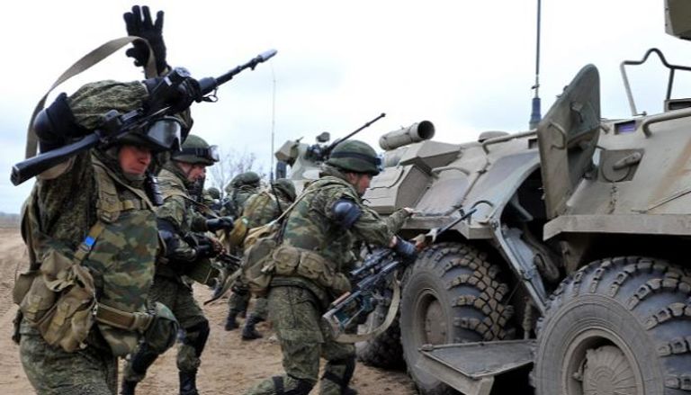 جنود روس في تدريبات سابقة على الحدود مع أوكرانيا - أ.ف.ب