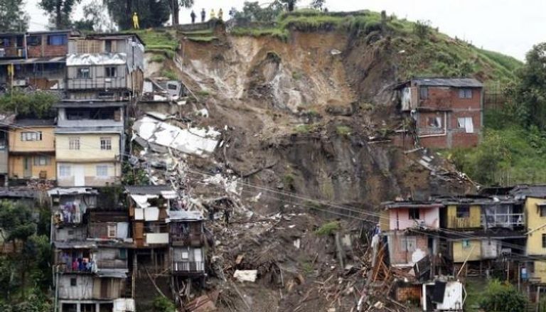 الانهيارات الأرضية شائعة في كولومبيا