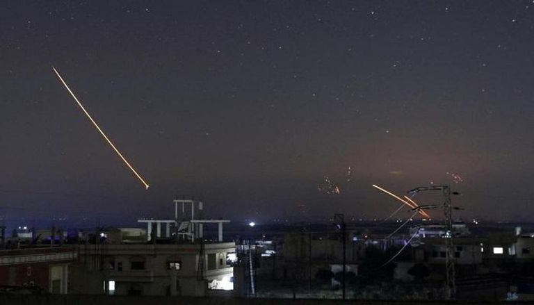 قصف صاروخي سابق في سوريا