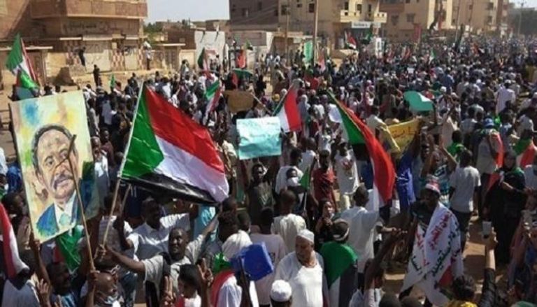 جانب من المظاهرات التي يشهدها السودان-أ.ف.ب