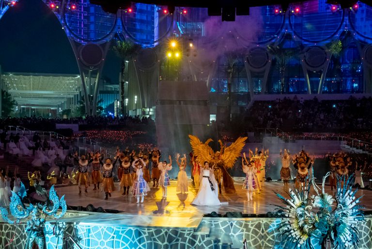 الاحتفال باليوم الوطني الإندونيسي في إكسبو 2020 دبي الشيخ محمد بن زايد آل نهيان وجوكو ويدودو