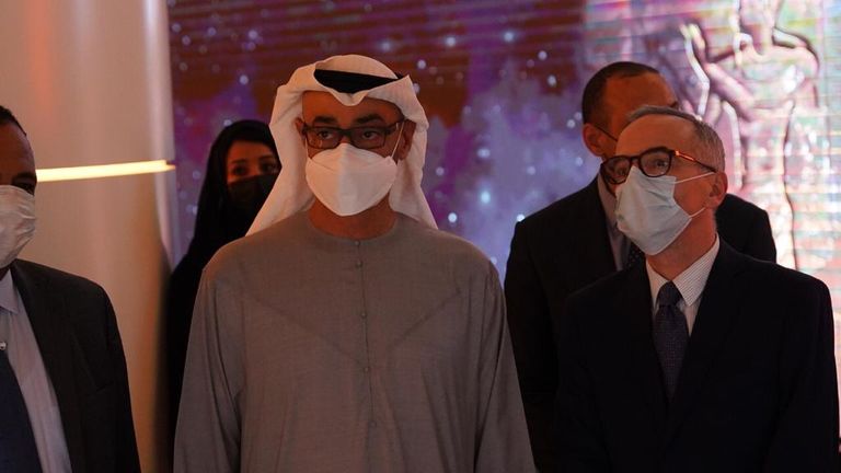 ولي عهد أبوظبي يزور الجناح المصري بمعرض إكسبو 2020 دبي