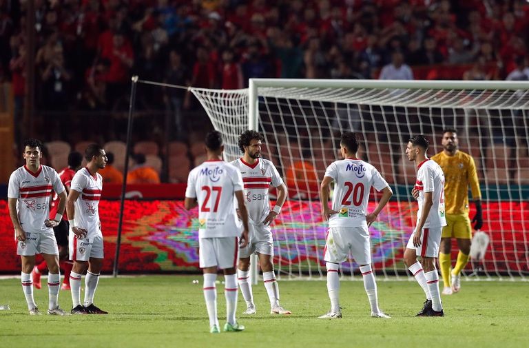 صدمة لاعبي الزمالك خلال لقاء القمة أمام الأهلي بيتسو موسيماني بعد قمة الأهلي والزمالك