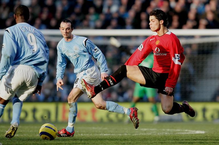 رونالدو في ديربي مانشستر