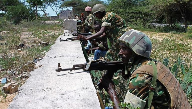 عناصر الجيش الصومالي خلال العمليات ضد 
