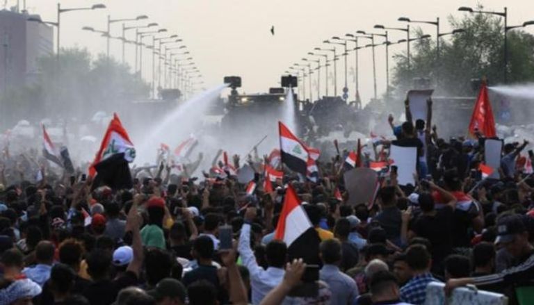 متظاهرون في العاصمة العراقية بغداد