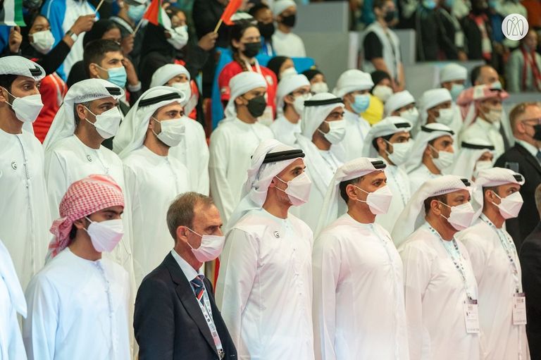 الشيخ خالد بن محمد بن زايد آل نهيان خلال افتتاح بطولة العالم للجوجيتسو افتتاح بطولة العالم للجوجيتسو في أبوظبي