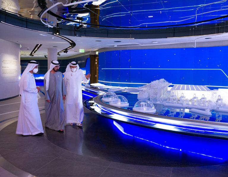 الشيخ محمد بن راشد آل مكتوم أثناء زيارته لإكسبو 2020 دبي