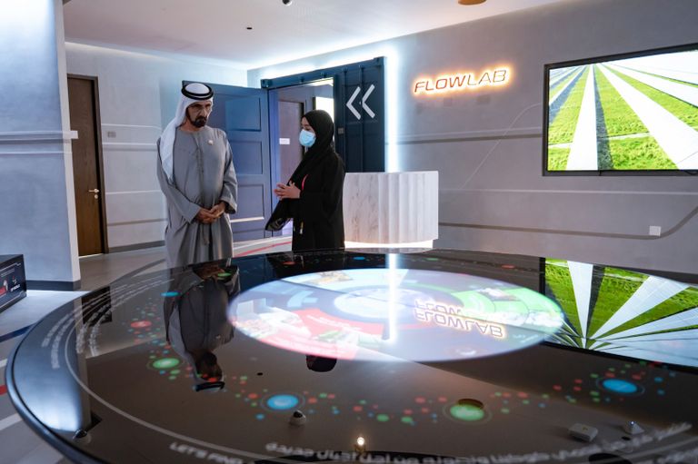 الشيخ محمد بن راشد آل مكتوم أثناء زيارته لإكسبو 2020 دبي