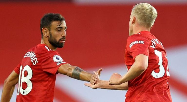 فيرنانديز ودي بيك كريستيانو رونالدو وأولي جونار سولشاير