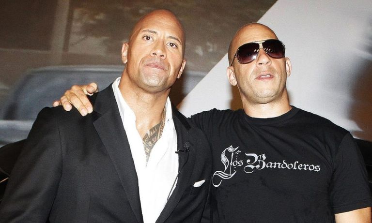 النجمان ذا روك وفين ديزل