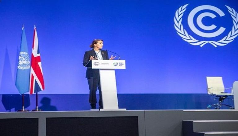 مريم بنت محمد سعيد حارب المهيري خلال مشاركتها في COP26