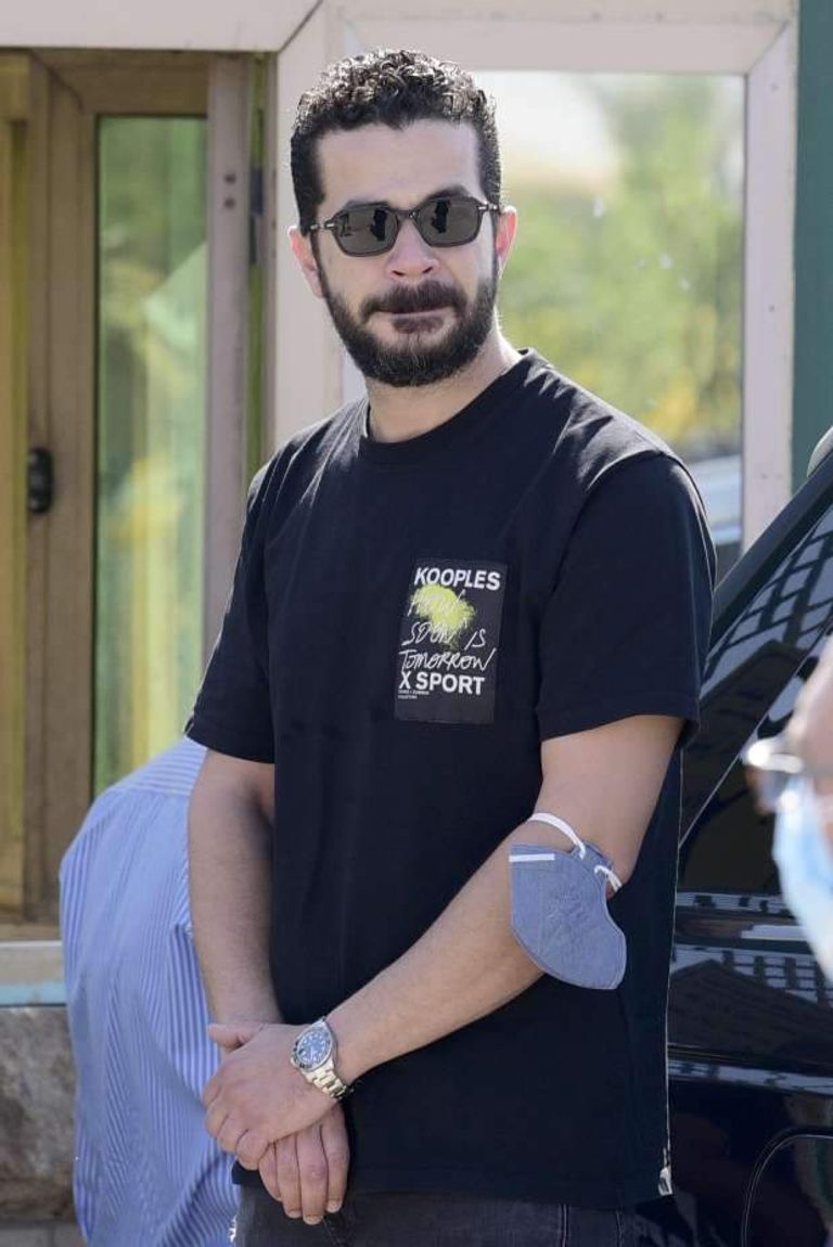 مشهد من جنازة الفنان أحمد خليل