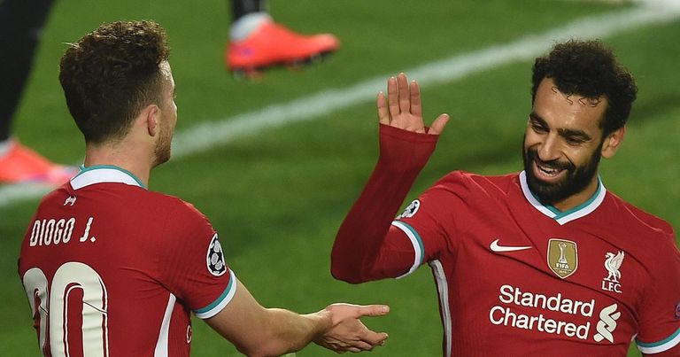 ديوجو جوتا ومحمد صلاح كريستيانو رونالدو ضد محمد صلاح