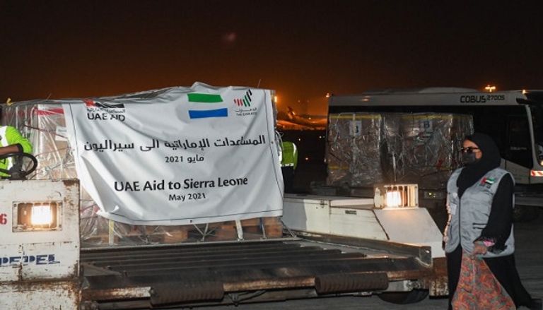 الطائرة تحمل 16 طناً من الإمدادات الطبية العاجلة إلى جمهورية سيراليون