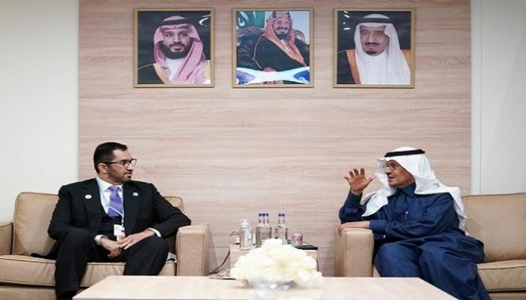 جانب من لقاء الدكتور سلطان بن أحمد الجابر ووزير الطاقة السعودي