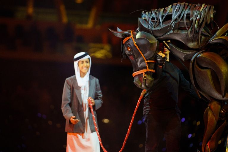 إحدى اللوحات الفنية التي شملها العرض