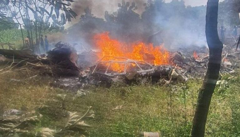 موقع تحطم طائرة روسية في جنوب السودان