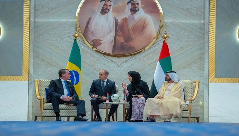 جانب من لقاء الشيخ محمد بن راشد مع رئيس البرازيل جانب من لقاء الشيخ محمد بن راشد آل مكتوم مع رئيس البرازيل