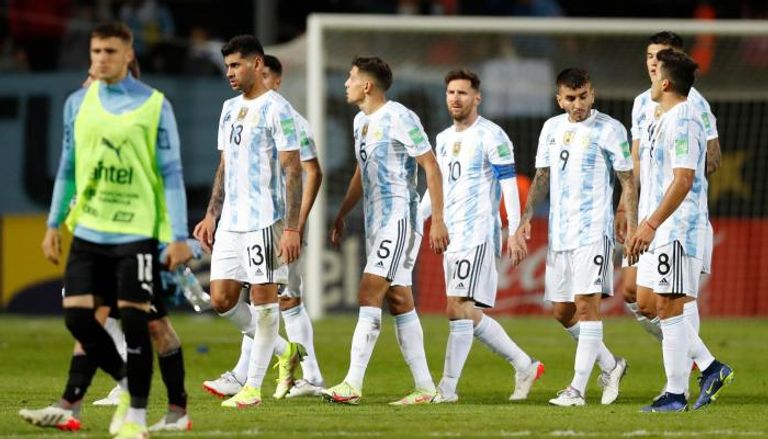 منتخب الأرجنتين بعد الفوز على أوروجواي