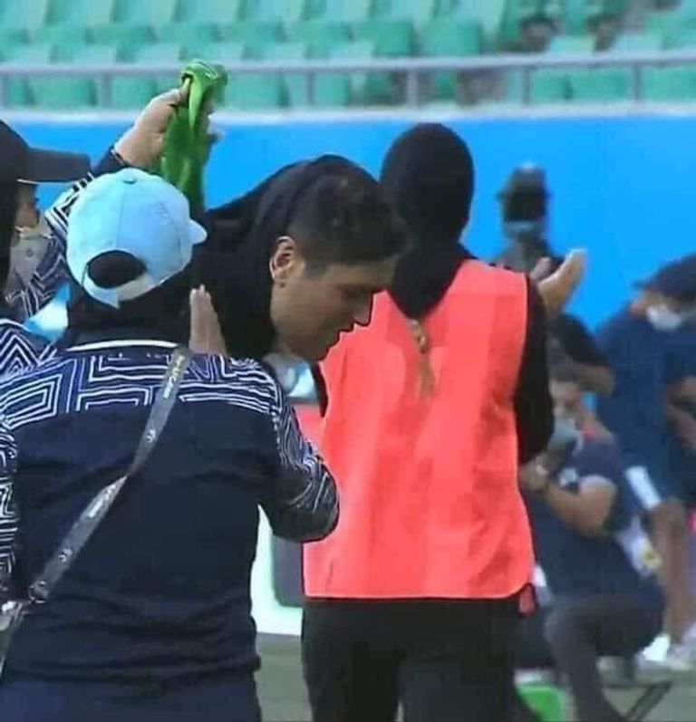 حارسة مرمى إيران صاحبة الواقعة المثيرة للجدل